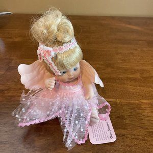 SHOW STOPPERS PORCELAIN ANGEL TIDBIT DOLL 6” PINK